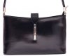 Kožené kabelka klasická Genuine Leather 4160 čierna