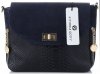 Kožené kabelka listonoška Vittoria Gotti tmavo modrá V71013