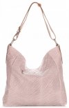 Kožené kabelka shopper bag Vittoria Gotti púdrová ružová V2054