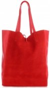 Kožené kabelka shopper bag Vittoria Gotti červená V602