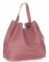 Kožené kabelka shopper bag Vittoria Gotti špinavá ružová V230