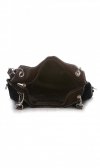 Kožené kabelka univerzálna Genuine Leather čierna 517