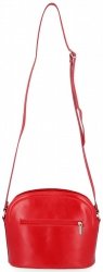 Kožené kabelka listonoška Genuine Leather červená E4098