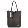Kožené kabelka shopper bag Vittoria Gotti čokoládová V21E