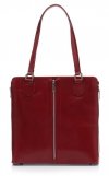 Kožené kabelka klasická Genuine Leather červená J6088
