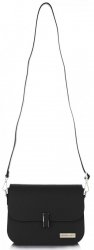 Kožené kabelka listonoška Vittoria Gotti čierna V1655