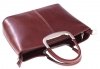 Kožené kabelka kufrík Genuine Leather hnedá 430
