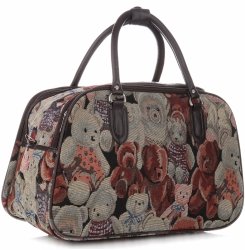 Velká cestovní taška kufřík Or&Mi Teddy Bear Multicolor - béžová