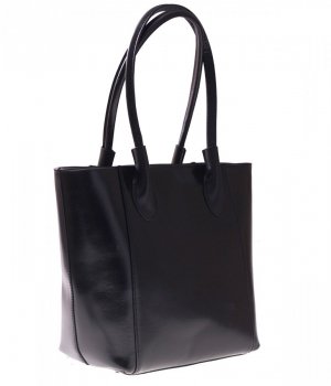 Kožené kabelka univerzální Genuine Leather černá 9A