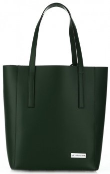 Kožené kabelka shopper bag Vittoria Gotti lahvově zelená V3121