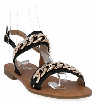 Černé módní dámské sandály Bellicy