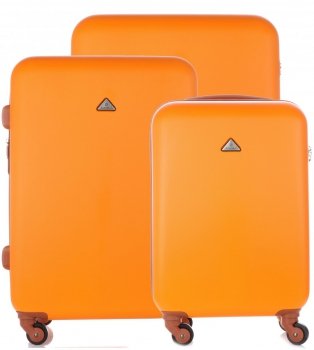 Kufry renomované firmy Snowball Sada 3v1 oranžové