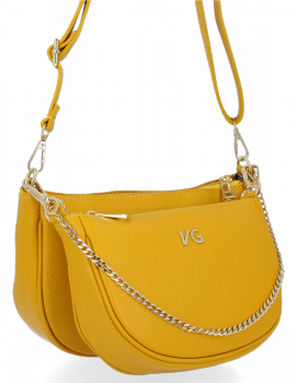 Kožené kabelka listonoška Vittoria Gotti žlutá B26