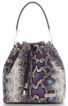 Kožené kabelka shopper bag Vittoria Gotti fialová V8224-1