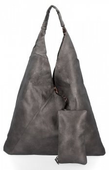 Dámská kabelka shopper bag Hernan tmavě stříbrná HB0350