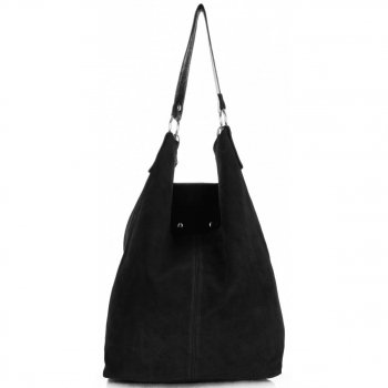 Kožené kabelka shopper bag Vittoria Gotti černá V3292C