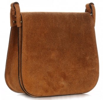 Kožené kabelka listonoška Genuine Leather zrzavá 0003