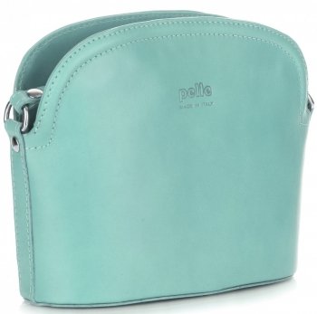 Kožené kabelka listonoška Genuine Leather mátová E4098
