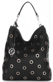 Kožené kabelka shopper bag Vittoria Gotti černá V3077