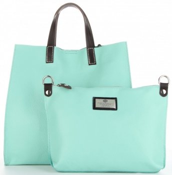 Bőr táska univerzális Genuine Leather menta 691756