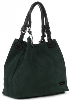 Bőr táska shopper bag Vittoria Gotti palackzöld V90047CH