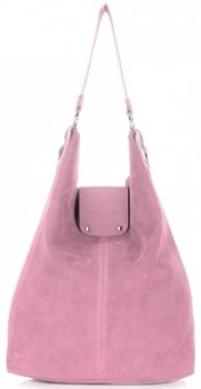 Bőr táska shopper bag Vittoria Gotti púderrózsaszín V3292C