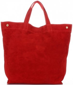 Bőr táska shopper bag Vera Pelle piros A19