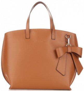 Bőr táska shopper bag Vittoria Gotti vörös V6D BIGru