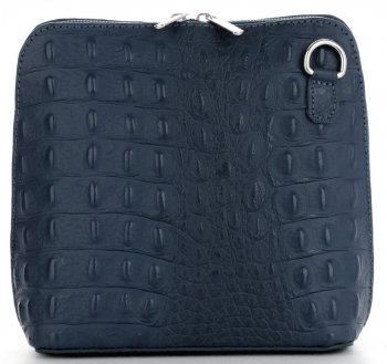 Bőr táska levéltáska Genuine Leather tengerkék 218