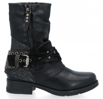 női bokacsizma Crystal Shoes 1045-PAcza fekete