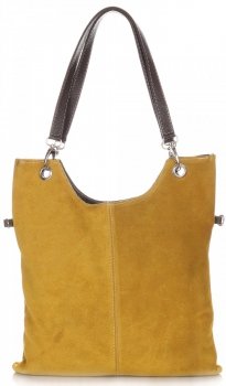 Bőr táska levéltáska Genuine Leather mustár 517