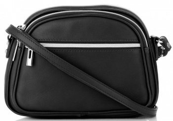 Bőr táska levéltáska Genuine Leather fekete 5100
