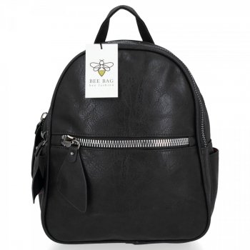 BEE BAG Dwukomorowy Plecak Damski Lara Czarny