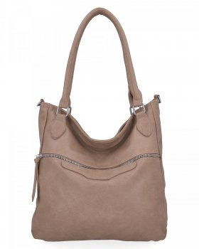 Uniwersalna Torebka Damska Shopper Bag XL firmy Herisson 1402M358 Ciemno Beżowa