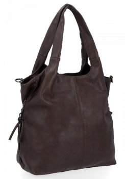 Uniwersalne Torebki Damskie Hernan Shopper Bag XL Czekolada