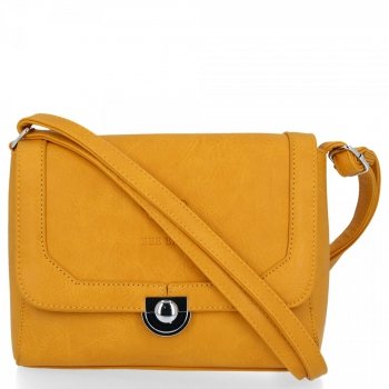 BEE BAG Elegancka Listonoszka Damska Amalia Żółta