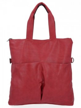 Uniwersalna Torebka Damska Hernan Shopper Bag XL Czerwona
