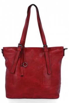 Uniwersalna Torebka Damska XL Shopper Bag firmy Hernan HB0213-1 Bordowa