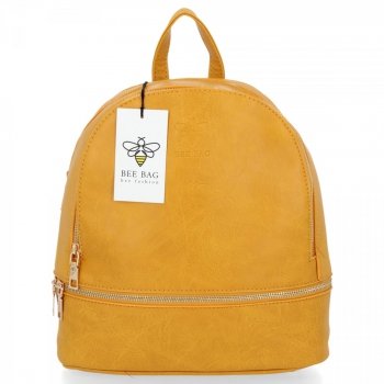 BEE BAG Firmowy Plecaczek Damski Brooke Żółty
