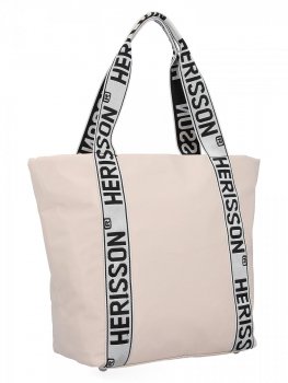 Modna Torebka Damska Shopper Bag firmy Herisson 1502H431 Beżowa