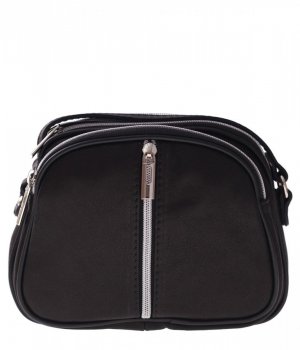 Listonoszki skórzane Genuine Leather 3 przegrody Czarna