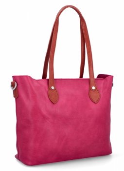 Torebka Damska Shopper Bag XL z Kosmetyczką firmy Herisson H8806 Różowa