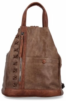Stylowy Plecaczek Damski firmy Herisson 15-2B315 Ziemisty