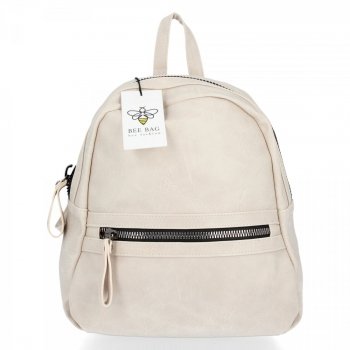 BEE BAG Uniwersalne Plecaczki Damskie Harper Beżowy