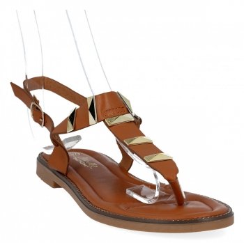 Camelowe modne sandały damskie firmy Bellicy