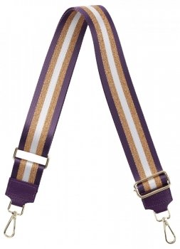 Modny Pasek Do Torebki Stripes P004 Fioletowy