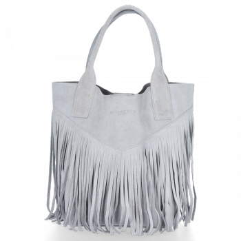 GEANȚĂ DE DAMĂ shopper bag Vittoria Gotti gri deschis VPOS9