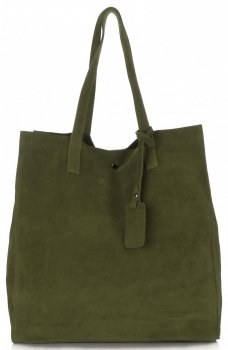 GEANȚĂ DIN PIELE shopper bag Vittoria Gotti verde V205454