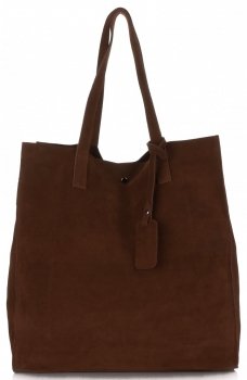 GEANȚĂ DIN PIELE shopper bag Vittoria Gotti maro V205454