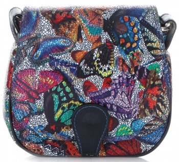 GEANȚĂ DIN PIELE tip poștaș Genuine Leather bleumarin 11